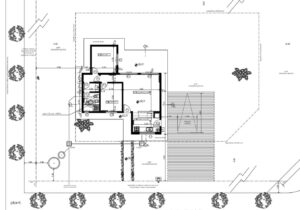planos arquitectonicos y dimensionados de residencia de un piso con dos habitaciones planos para descarga gratis en formato dwg de autocad