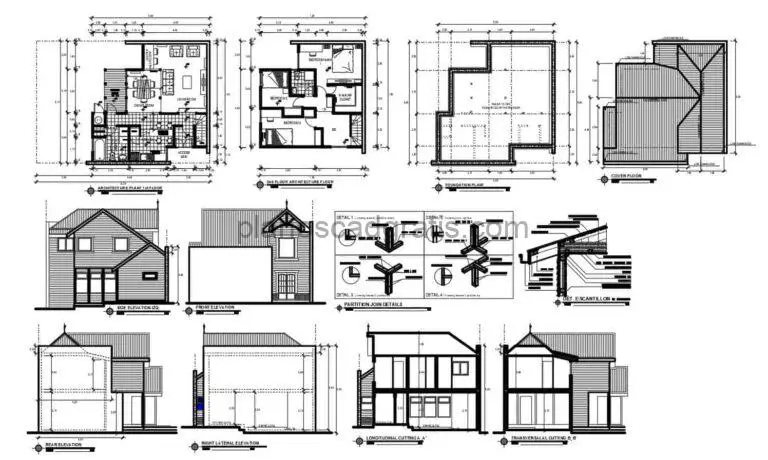Casa Campestre Con Granja Proyecto Completo Planos de AutoCAD 1008201