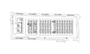dibujo de autocad de un auditorio, vista en planta 2d, formato dwg para descarga gratis