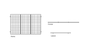 dibujo de autocad de un panel fotovoltaico, vistas en planta y elevacion, archivo dwg para descarga gratis